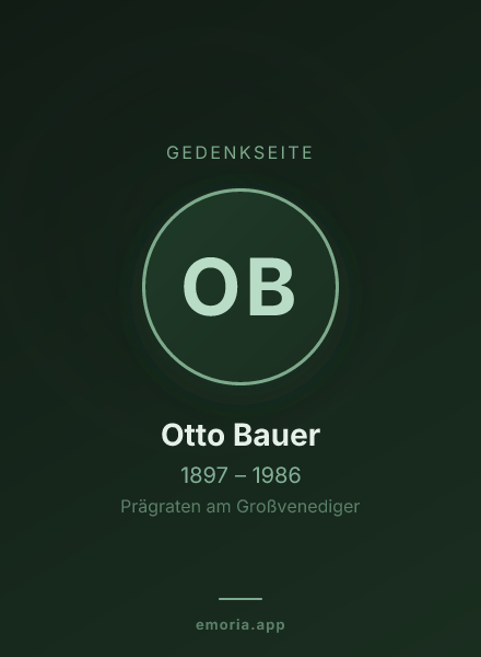 Gedenkportrait von Otto Bauer