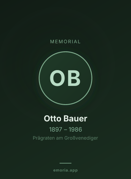 Memorial portrait of Otto Bauer