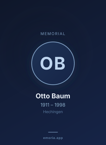 Memorial portrait of Otto Baum