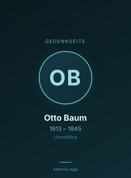Gedenkportrait von Otto Baum