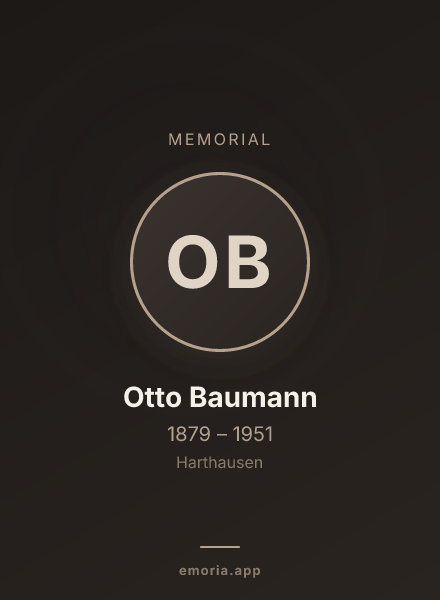 Memorial portrait of Otto Baumann