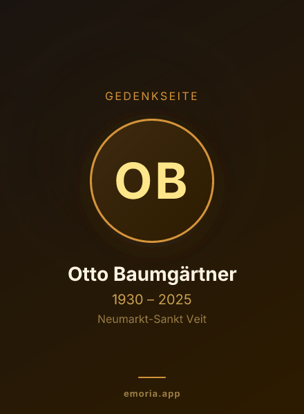 Gedenkportrait von Otto Baumgärtner