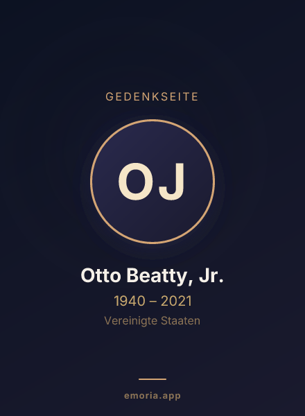 Gedenkportrait von Otto Beatty, Jr.