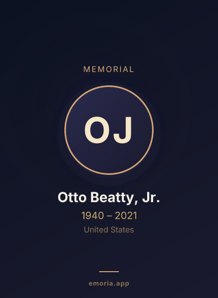 Memorial portrait of Otto Beatty, Jr.