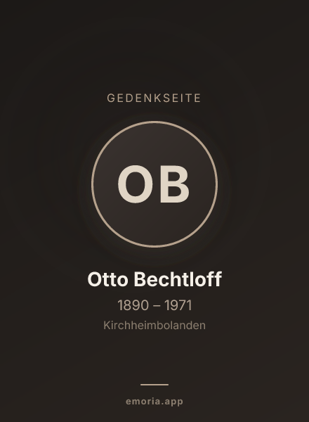 Gedenkportrait von Otto Bechtloff