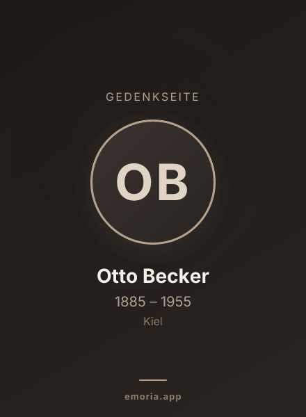 Gedenkportrait von Otto Becker