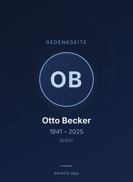 Gedenkportrait von Otto Becker