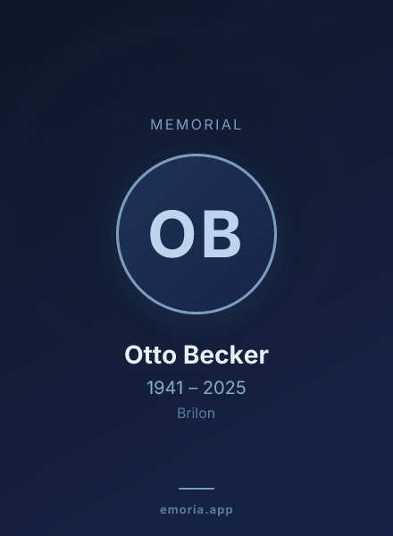 Memorial portrait of Otto Becker