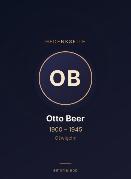 Gedenkportrait von Otto Beer