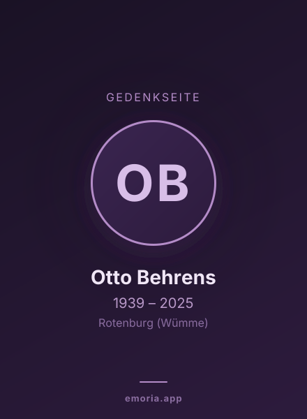 Gedenkportrait von Otto Behrens