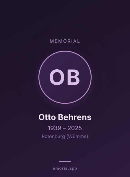 Memorial portrait of Otto Behrens