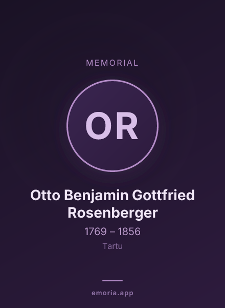 Memorial portrait of Otto Benjamin Gottfried Rosenberger