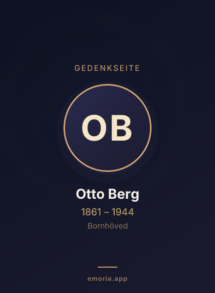 Gedenkportrait von Otto Berg
