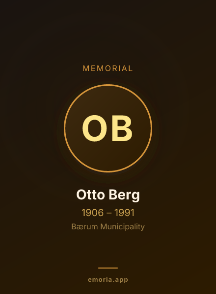 Memorial portrait of Otto Berg