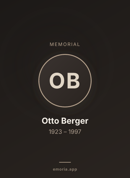 Memorial portrait of Otto Berger
