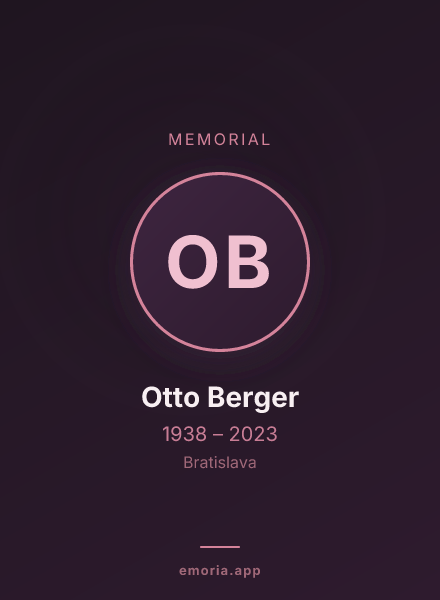 Memorial portrait of Otto Berger