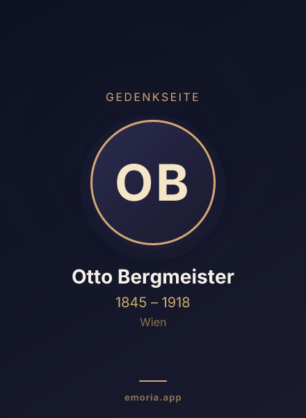 Gedenkportrait von Otto Bergmeister
