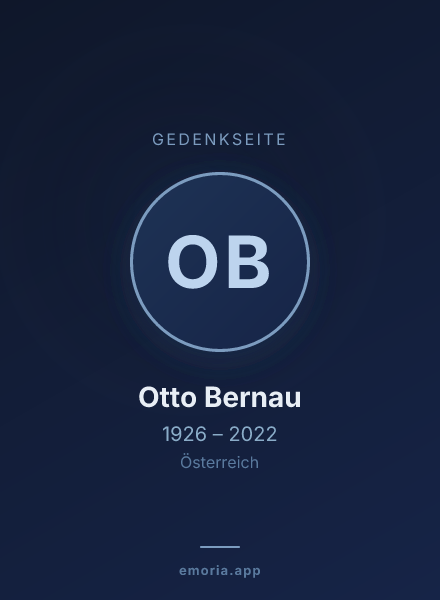 Gedenkportrait von Otto Bernau