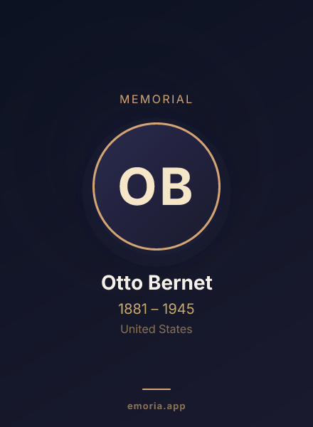 Memorial portrait of Otto Bernet