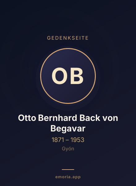 Gedenkportrait von Otto Bernhard Back von Begavar