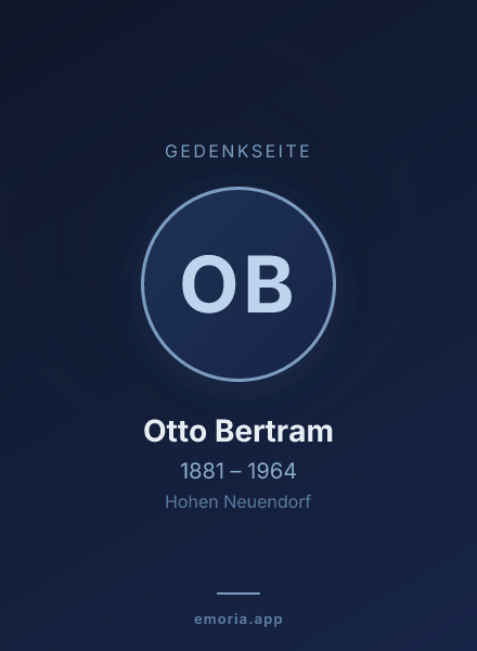 Gedenkportrait von Otto Bertram