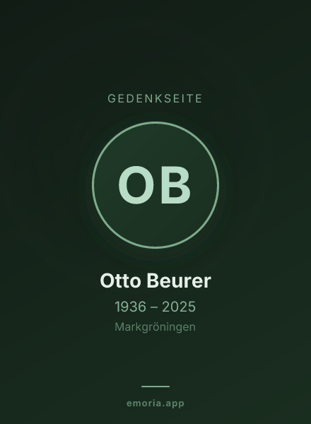 Gedenkportrait von Otto Beurer