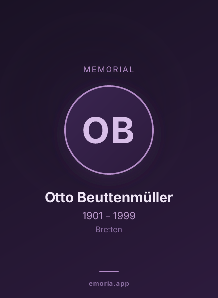 Memorial portrait of Otto Beuttenmüller