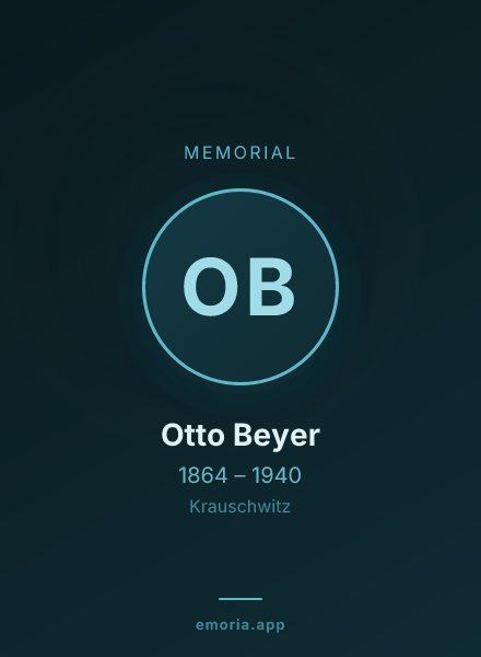 Memorial portrait of Otto Beyer