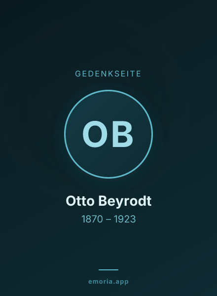 Gedenkportrait von Otto Beyrodt
