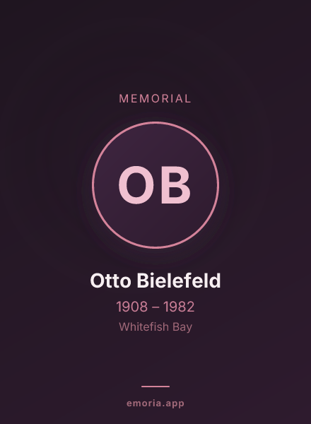 Memorial portrait of Otto Bielefeld