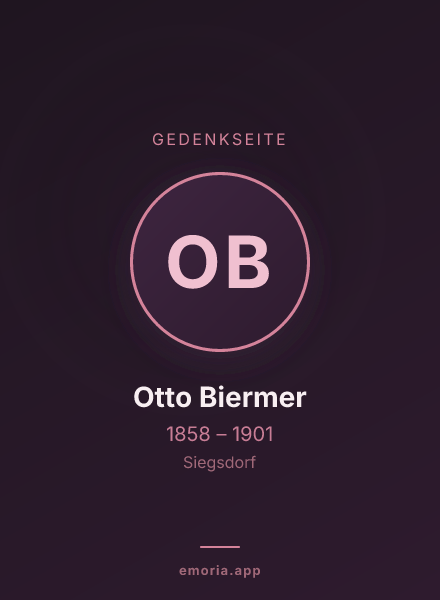 Gedenkportrait von Otto Biermer