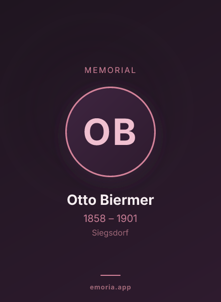 Memorial portrait of Otto Biermer