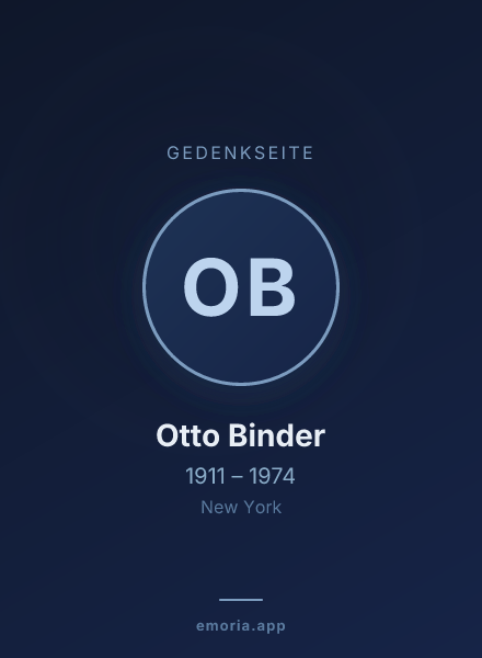 Gedenkportrait von Otto Binder