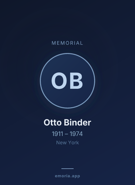 Memorial portrait of Otto Binder