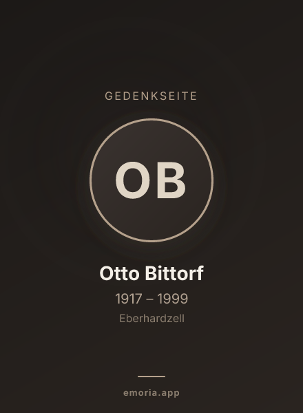 Gedenkportrait von Otto Bittorf
