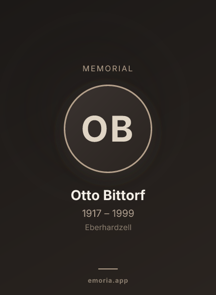 Memorial portrait of Otto Bittorf