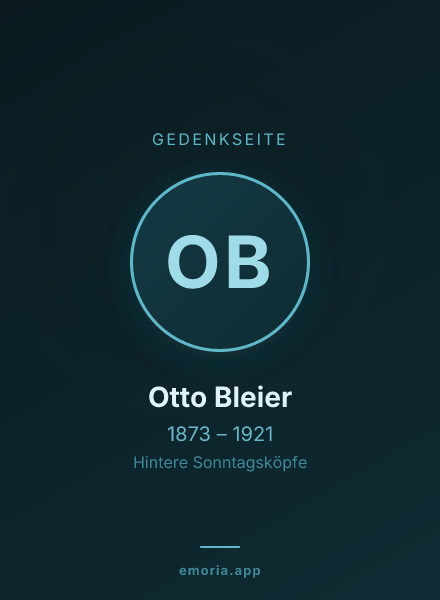Gedenkportrait von Otto Bleier