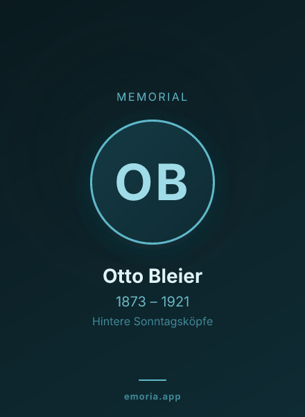 Memorial portrait of Otto Bleier