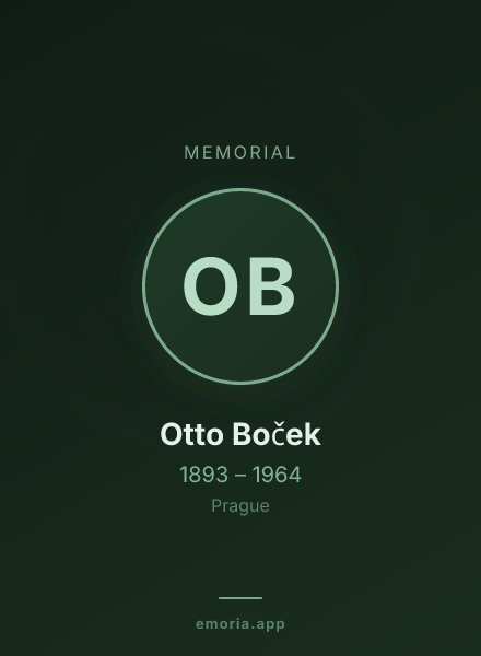 Memorial portrait of Otto Boček