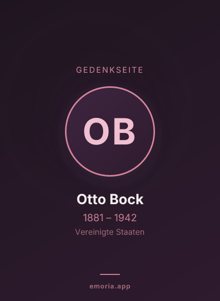 Gedenkportrait von Otto Bock