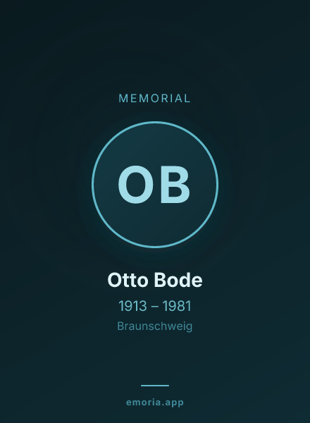 Memorial portrait of Otto Bode