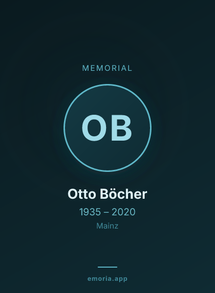 Memorial portrait of Otto Böcher