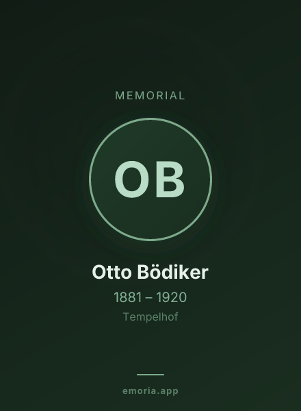 Memorial portrait of Otto Bödiker