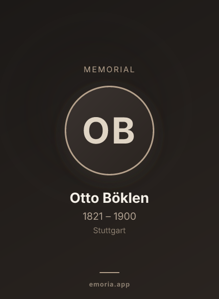 Memorial portrait of Otto Böklen