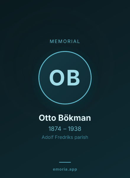 Memorial portrait of Otto Bökman