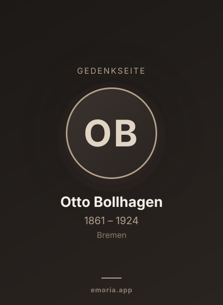 Gedenkportrait von Otto Bollhagen