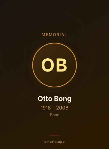 Memorial portrait of Otto Bong