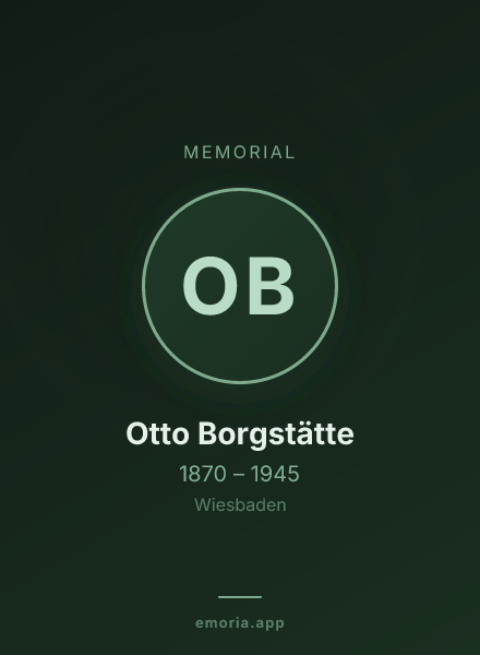 Memorial portrait of Otto Borgstätte