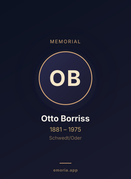 Memorial portrait of Otto Borriss
