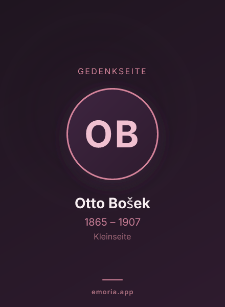Gedenkportrait von Otto Bošek